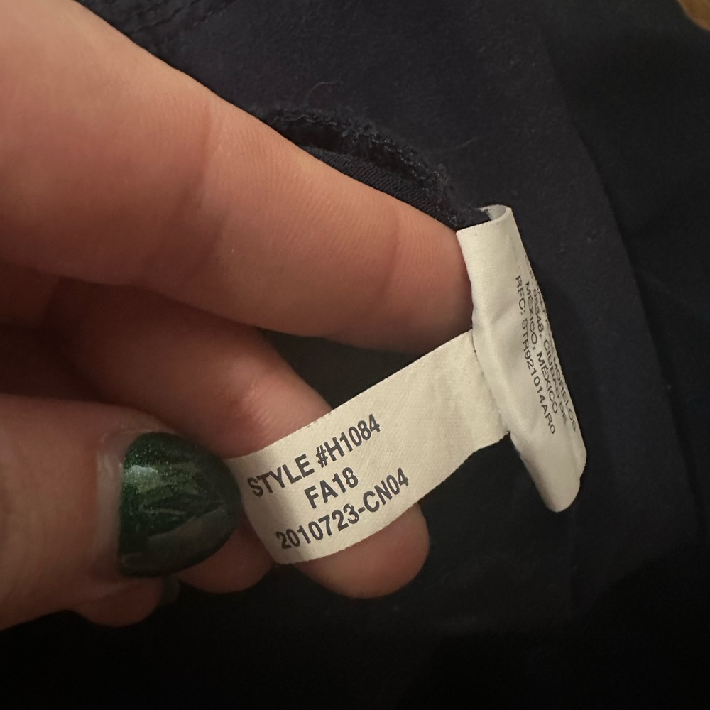 Madewell Smocked Crop Jumpsuit deep navy style H1084 size 00 - Picture 6 of 10